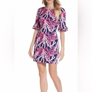 Beautiful Lilly Pulitzer Womens Fiesta Stretch Dress Beyond The Sea Size 16